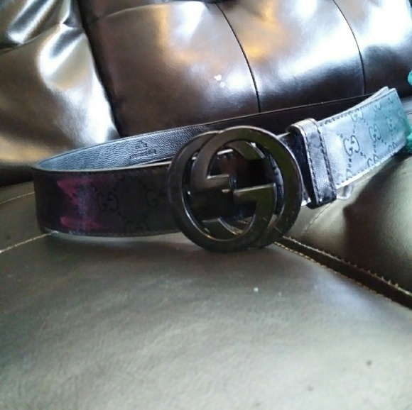 Leather Black Gucci Belt - Picture 1 of 1